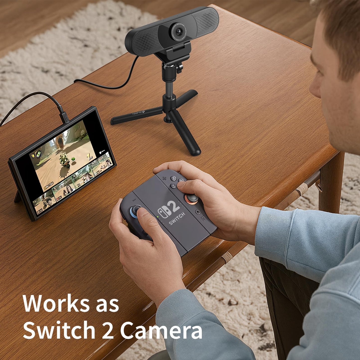 EMEET 1080P Webcam with Microphone, C960 Web Camera, 2 Mics Streaming Webcam, 90°FOV Computer Camera, Plug and Play USB Web Cam for Online Calling/Conferencing, Zoom/Teams/Facetime/YouTube, Laptop/PC