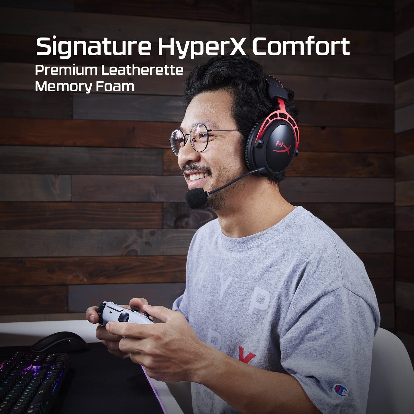 HyperX Cloud Alpha - Gaming Headset, Dual Chamber Drivers, Legendary Comfort, Aluminum Frame, Detachable Microphone, Works on PC, PS4, PS5, Xbox One/ Series X|S, Nintendo Switch and Mobile – Red