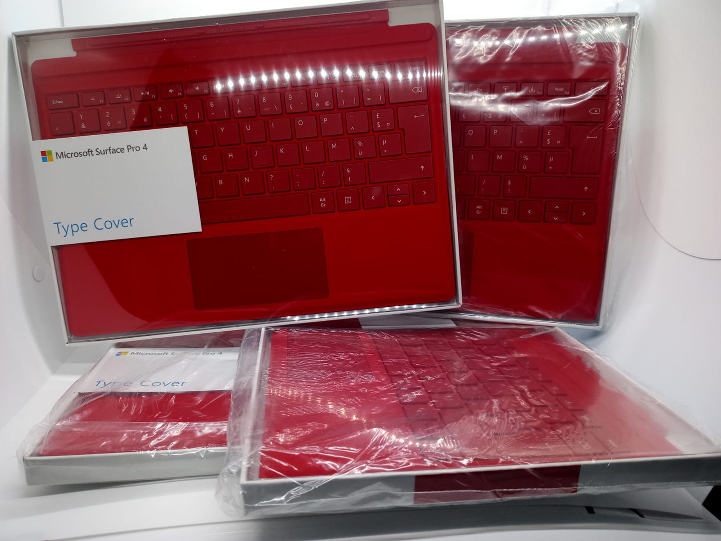 Clavier Keyboard Microsoft Surface Type 3/4/5/6 Cover AZERTY US/French Hwdr Red