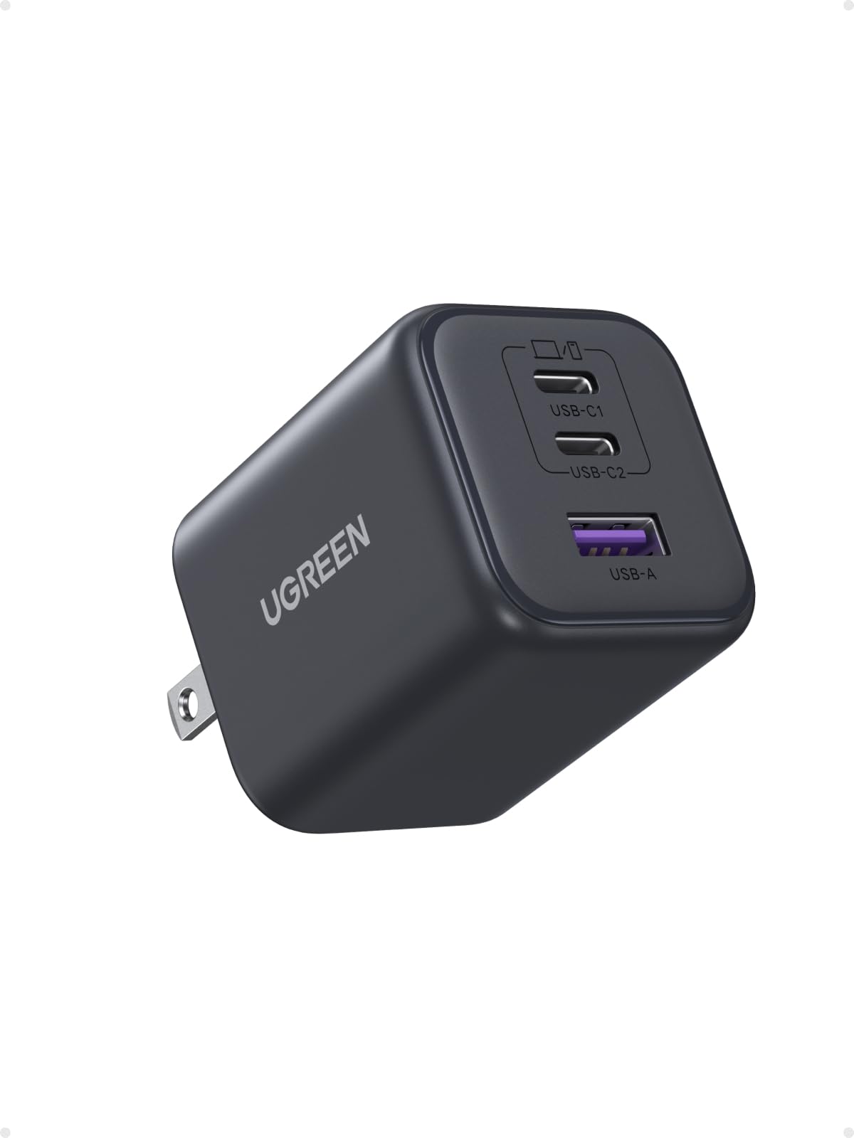 UGREEN 45W USB C Charger Block with 2 USB C and USB A Ports, GaN PPS 3 Port Super Fast Charger for iPhone 17 Pro Max/16, Galaxy S26/S25/S24 Ultra, Pixel 10/9/8/7 Pro, iPad, MacBook Air