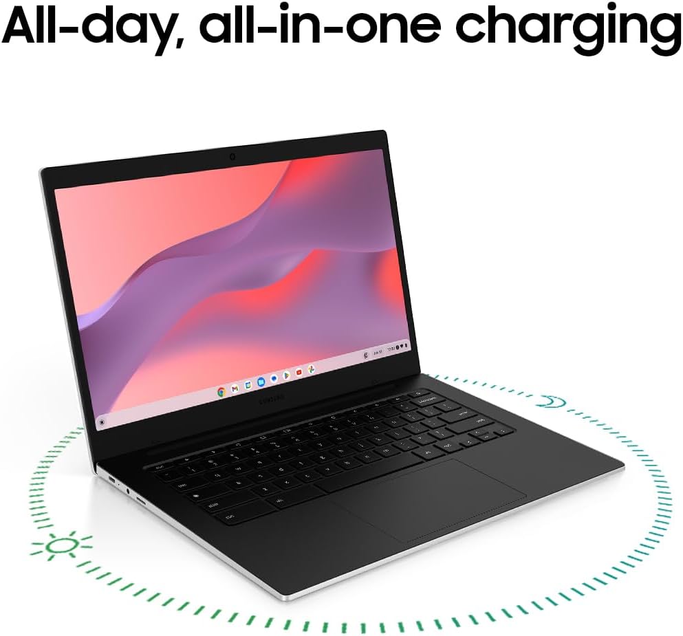 Samsung Galaxy Chromebook Go XE340XDA-KA2US 14" Chromebook - HD - 1366 x 768 - Intel Celeron N4500 1.10 GHz - 4 GB RAM - 64 GB Flash Memory - Silver - Intel Chip - Chrome OS - Intel UHD Graphics