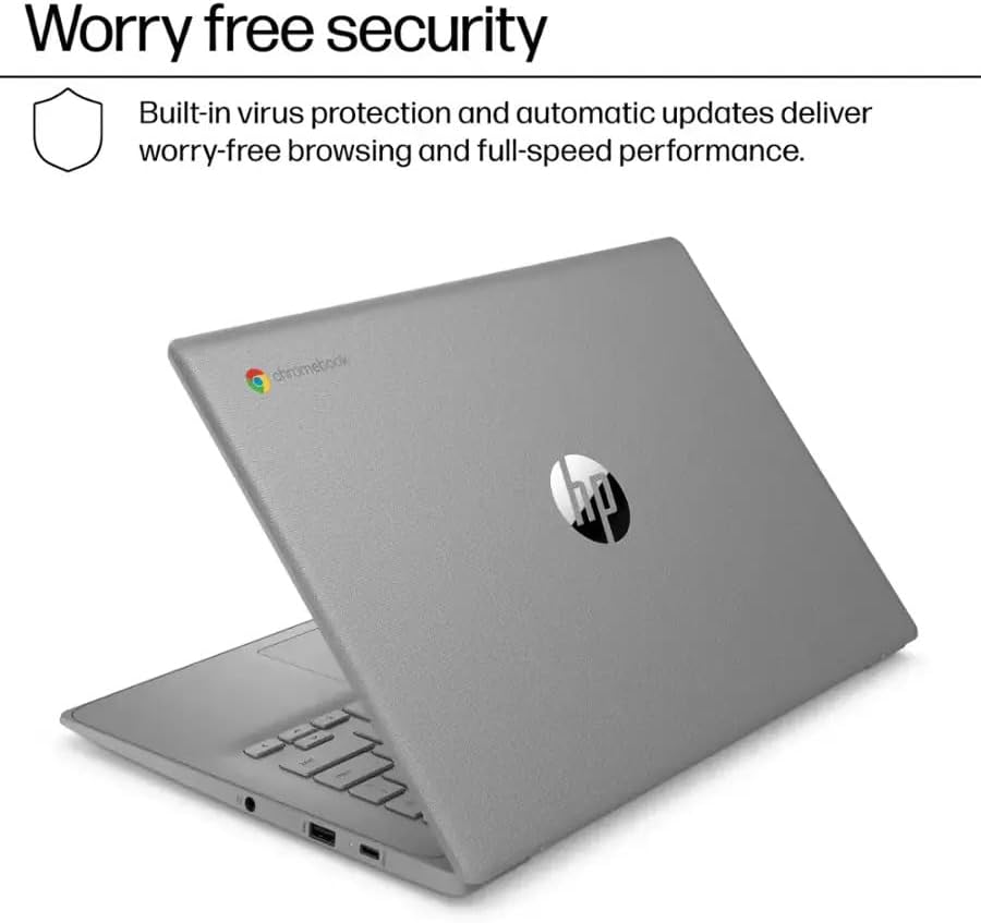 HP Chromebook 14" HD Laptop - Intel Celeron N4500, 4GB RAM, 64GB eMMC, Chrome OS, Newest Model (with Microfiber Cloth) - Modern Grey (14a-ne1013dx)