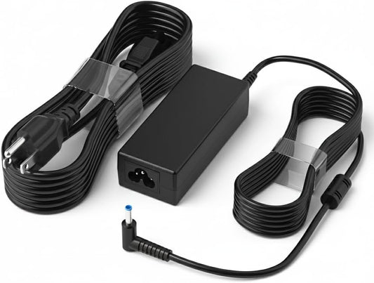 45w for HP Laptop Charger Blue Tip-for Stream 11 13 14 Pavilion x360 11 13 15 Elitebook/Probook 430 850 725 440 450 820 Zbook 14u G4 G5 15u 15 G3 Notebook 15 Chromebook 11 Power Cord（ 4.5×3.0mm）