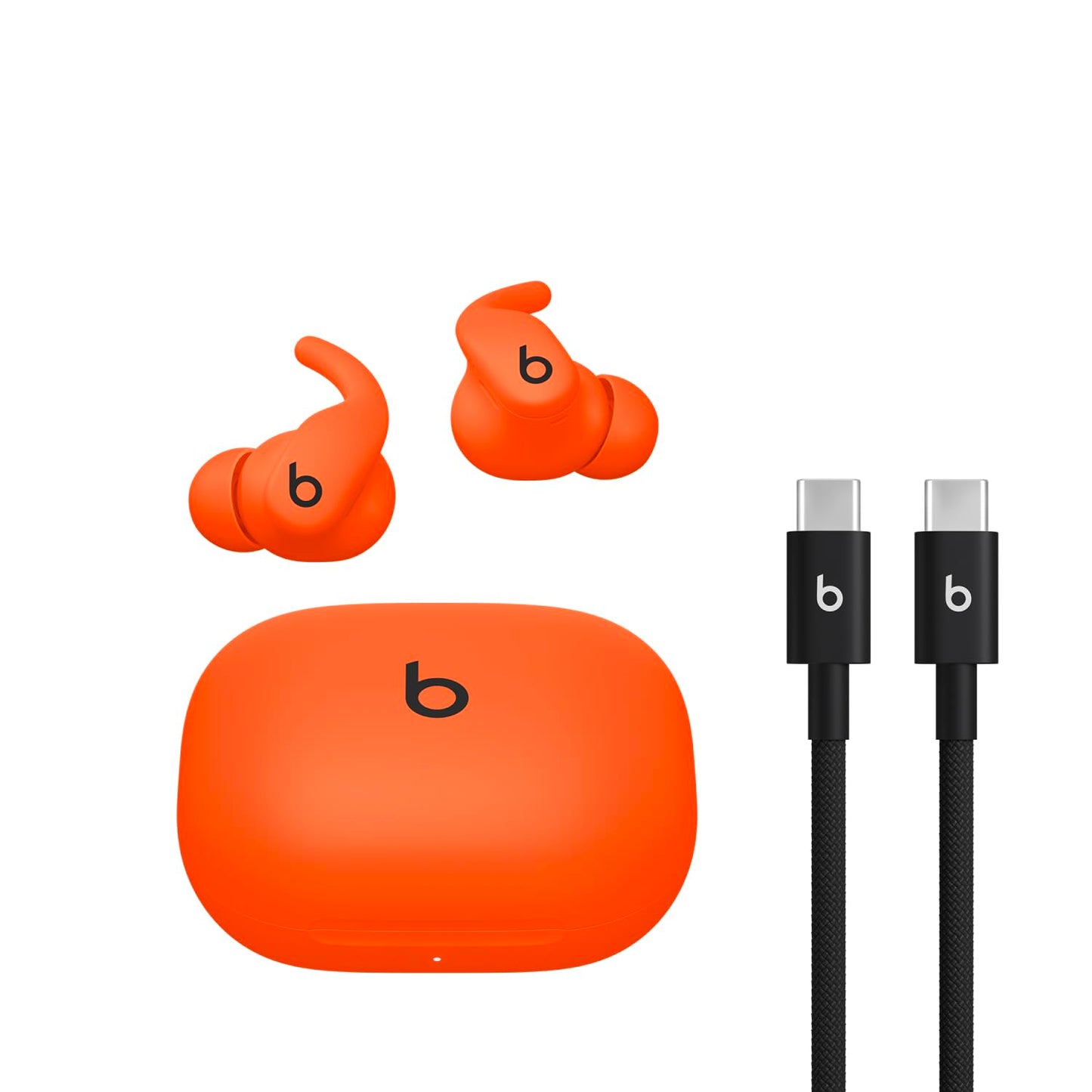 Beats - Powerbeats Fit - Wireless Noise-Cancelling Workout Earbuds with Ultimate Secure Fit, IPX4, Up to 30H of Battery Life & Charging case, Compatible with Apple & Android - Spark Orange
