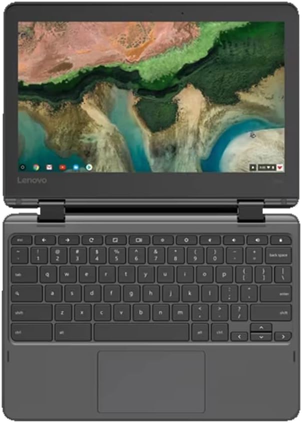 Lenovo 300e Chromebook Gen2 | 11.6" IPS HD Touch | Celeron N4000 Dual-Core | 4GB LPDDR4 RAM | 32GB eMMC 5.1 | USB-C | microSD Card Reader | Chrome OS (Renewed)