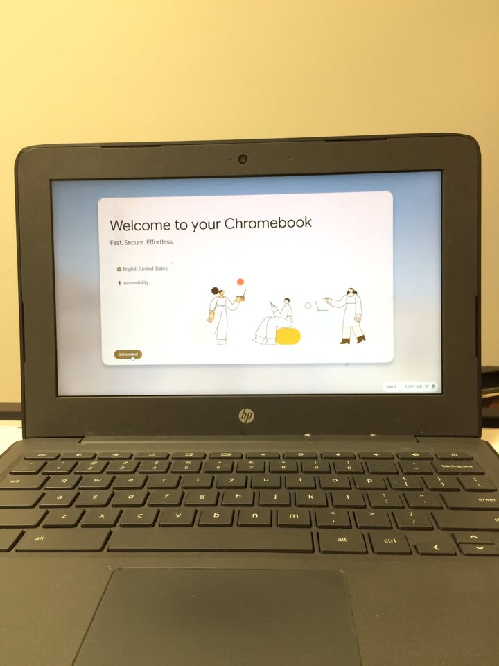 Chromebook HP 11 G6 EE system chromeOs Disk 16G RAM 4G Bonne batterie