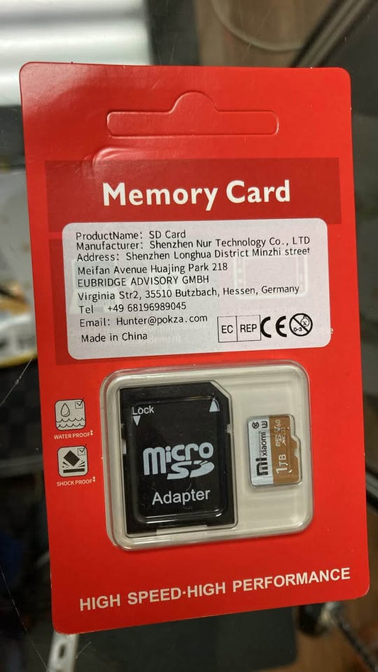 Carte Mémoire microSD 1T +Adaptateur SD 1 Terra (1000G)