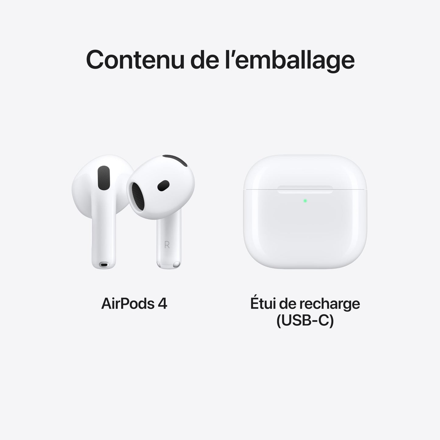 Apple AirPods 4 Wireless Earbuds, Bluetooth Headphones, with Active Noise Cancellation, Adaptive Audio, Transparency Mode, Personalized Spatial Audio, USB-C Charging Case, Wireless Charging, H2 Chip