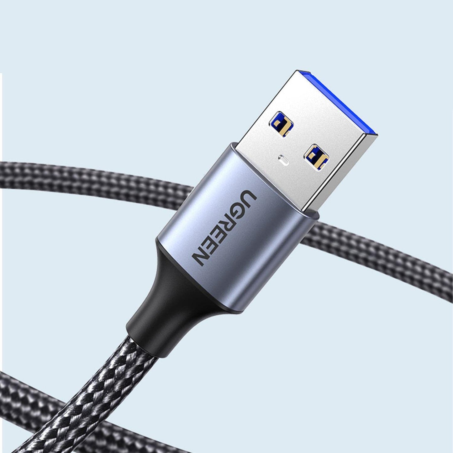 UGREEN USB Extension Cable 3.0 Extender Cord Nylon Braided A Male to Female Data Transfer Cable for Hard Drive, Hub, USB Sticks, Mouse, Keyboard, Xbox, Camera, Webcam, 6.6FT