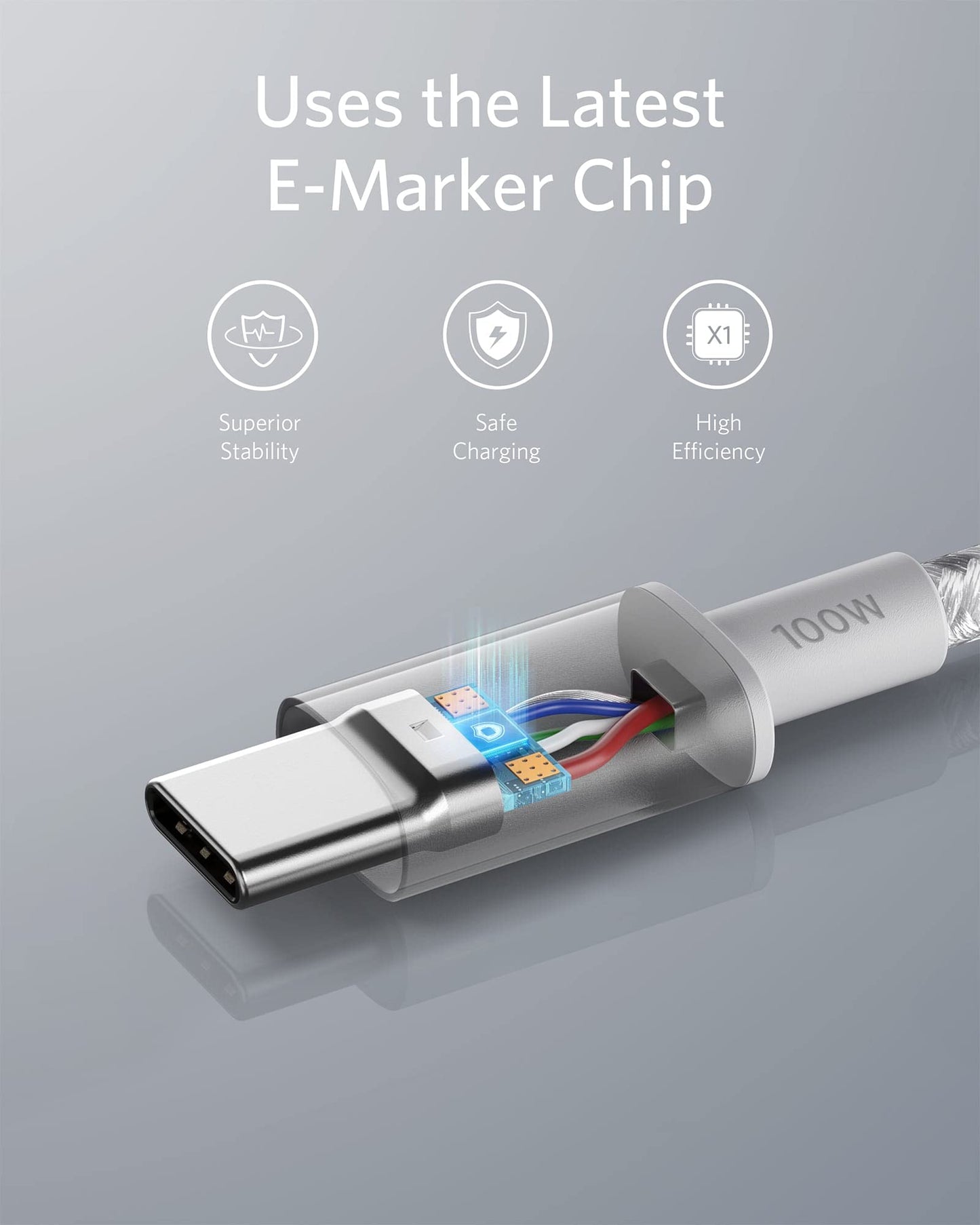 Anker USB C to USB C Cable (6FT, 2Pack), 100W USB C Charger Cord Fast Charging for iPhone 17/16 Series,MacBook Pro 2020,Pixel and More