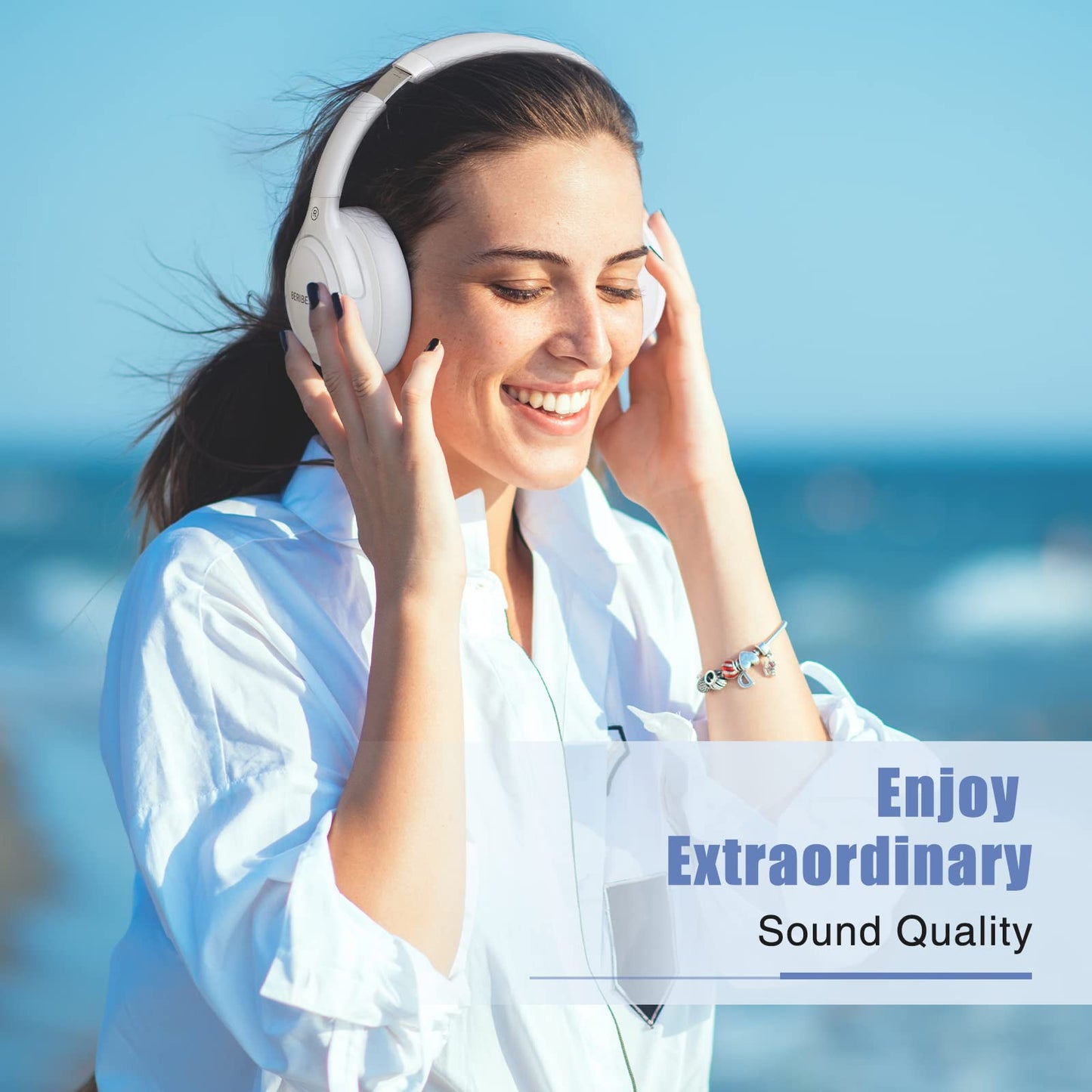 BERIBES Bluetooth Headphones Over Ear,65H Playtime and 6 EQ Modes Wireless Headphones with Microphone,Immersive Bass,HiFi Stereo,Foldable Lightweight Headset with Built-in HD Mic for Cellphone/PC/Ect.