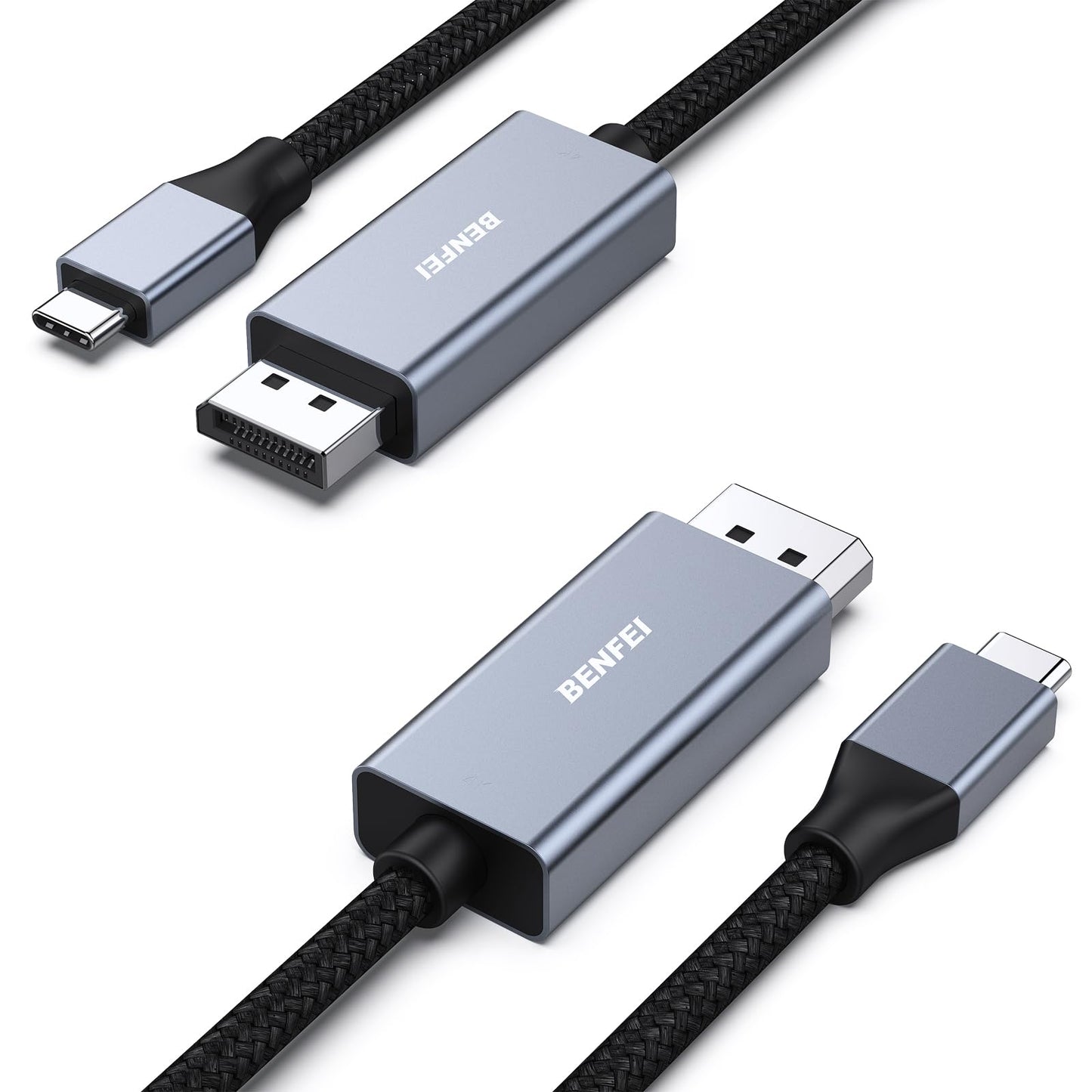 BENFEI USB-C to DisplayPort 6 Feet Cable(8K@60Hz 4K@144Hz), USB Type-C to DisplayPort Cable [Thunderbolt 3/4 Compatible] with iPhone 15 Pro/Max, MacBook Pro/Air 2023, iPad Pro, iMac, S23, XPS 17