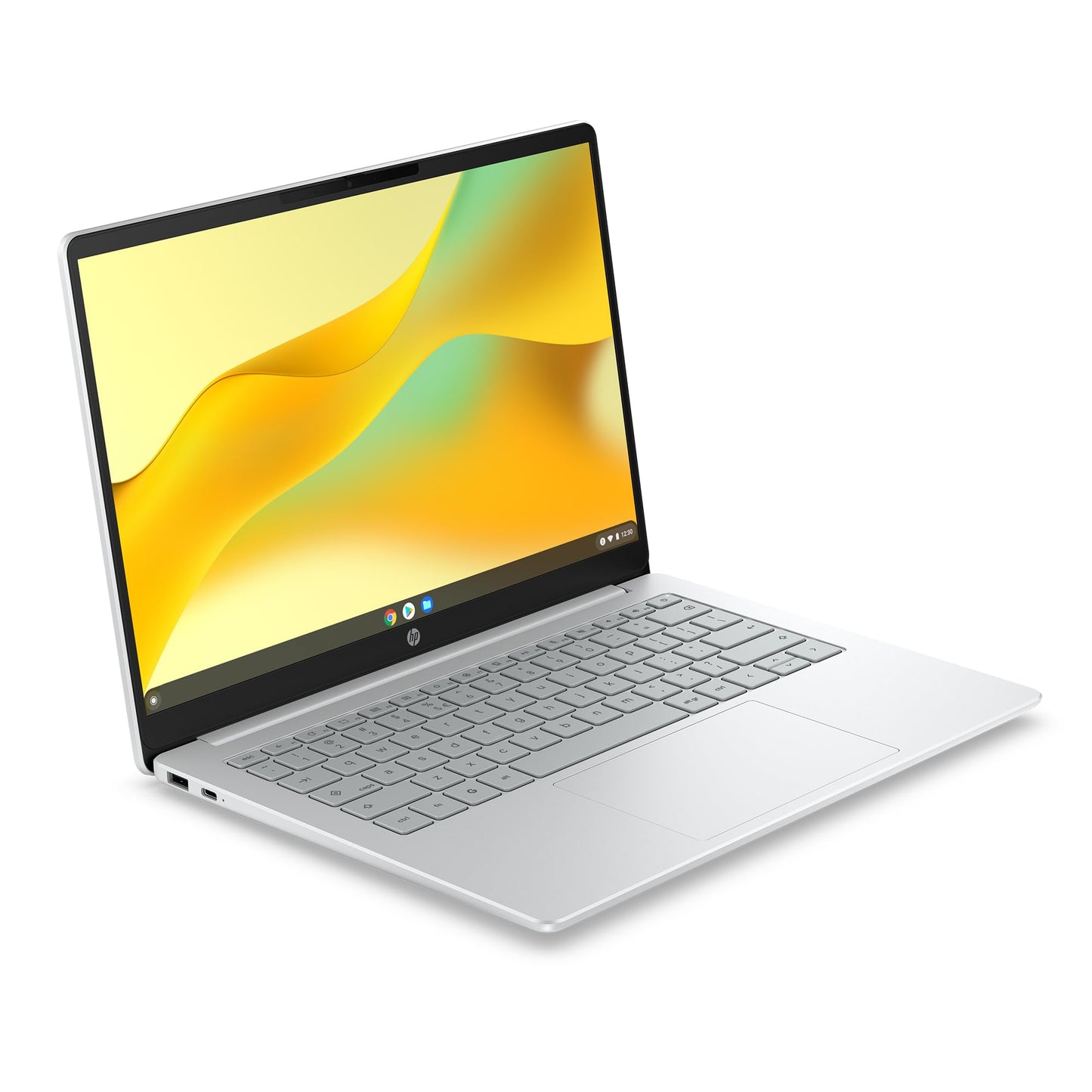 HP Chromebook 14 inch, Intel® Processor N100, 4GB RAM, 128GB UFS, HD(1366 x 768), Anti-Glare, HP True Vision 720p HD Camera w Privacy Shutter, Dual-Array mic, ChromeOS, Chalkboard Grey (14a-nf0036ca)