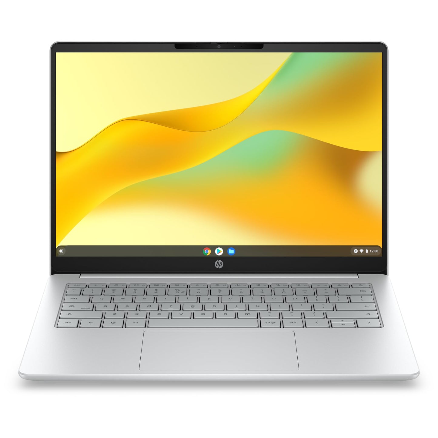 HP Chromebook 14 inch, Intel® Processor N100, 4GB RAM, 128GB UFS, HD(1366 x 768), Anti-Glare, HP True Vision 720p HD Camera w Privacy Shutter, Dual-Array mic, ChromeOS, Chalkboard Grey (14a-nf0036ca)