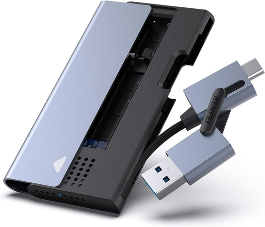 NVME Enclosure, BENFEI 10Gbps M.2 SSD Enclosure, NVME to USB Adapter Supports M and B&M Keys and Size 2230/2242 /2260/2280 SSDs