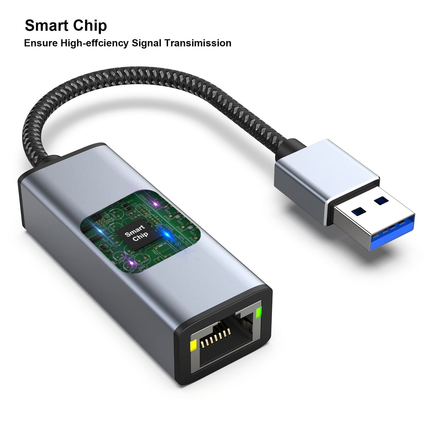 BENFEI USB 3.0 to Ethernet Adapter, USB C to RJ45 Gigabit LAN (1000Mbps) Network Adapter, Compatible with MacBook/Pro/Air, Surface Pro, Windows 11/10/8/7, Mac OS [Aluminium Shell&Nylon Cable]