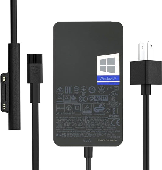 Surface Pro Charger,65W Microsoft Surface Charger for Surface Pro 3/4/5/6/7/7+/8/9/10/11, Surface Laptop 1/2/3/4/4/6/7, Surface Book 1/2/3, Surface Go 1/2/3/4, Surface LaptopGo, Support 44W 39W 36W