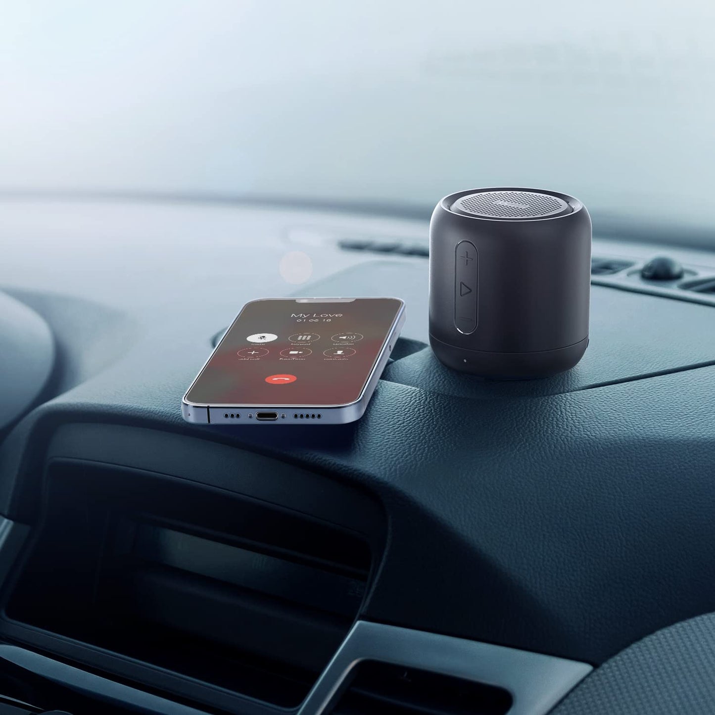 Anker SoundCore mini, Super-Portable Bluetooth Speaker with 15-Hour Playtime（with FM Radio）, 66-Foot Bluetooth Range, Enhanced Bass, Noise-Cancelling Microphone（for Leisure and Work Use）