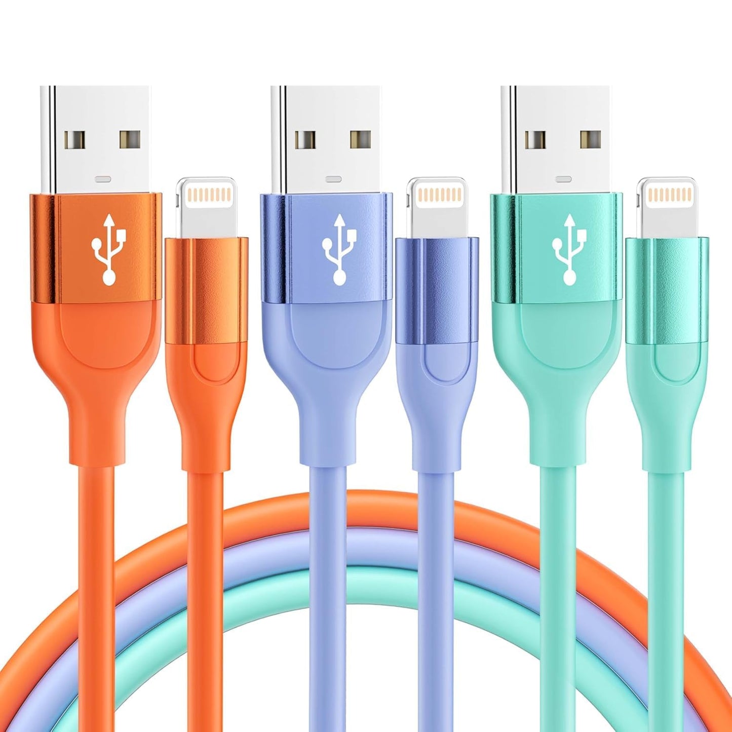 Apple MFi Certified iPhone Charger 3pack 10FT Long Lightning Cable Fast Charging High Speed Data Sync USB Cable Compatible iPhone 14/13/12/11 Pro Max/XS MAX/XR/XS/X/8/7/Plus/6S (Grey White)