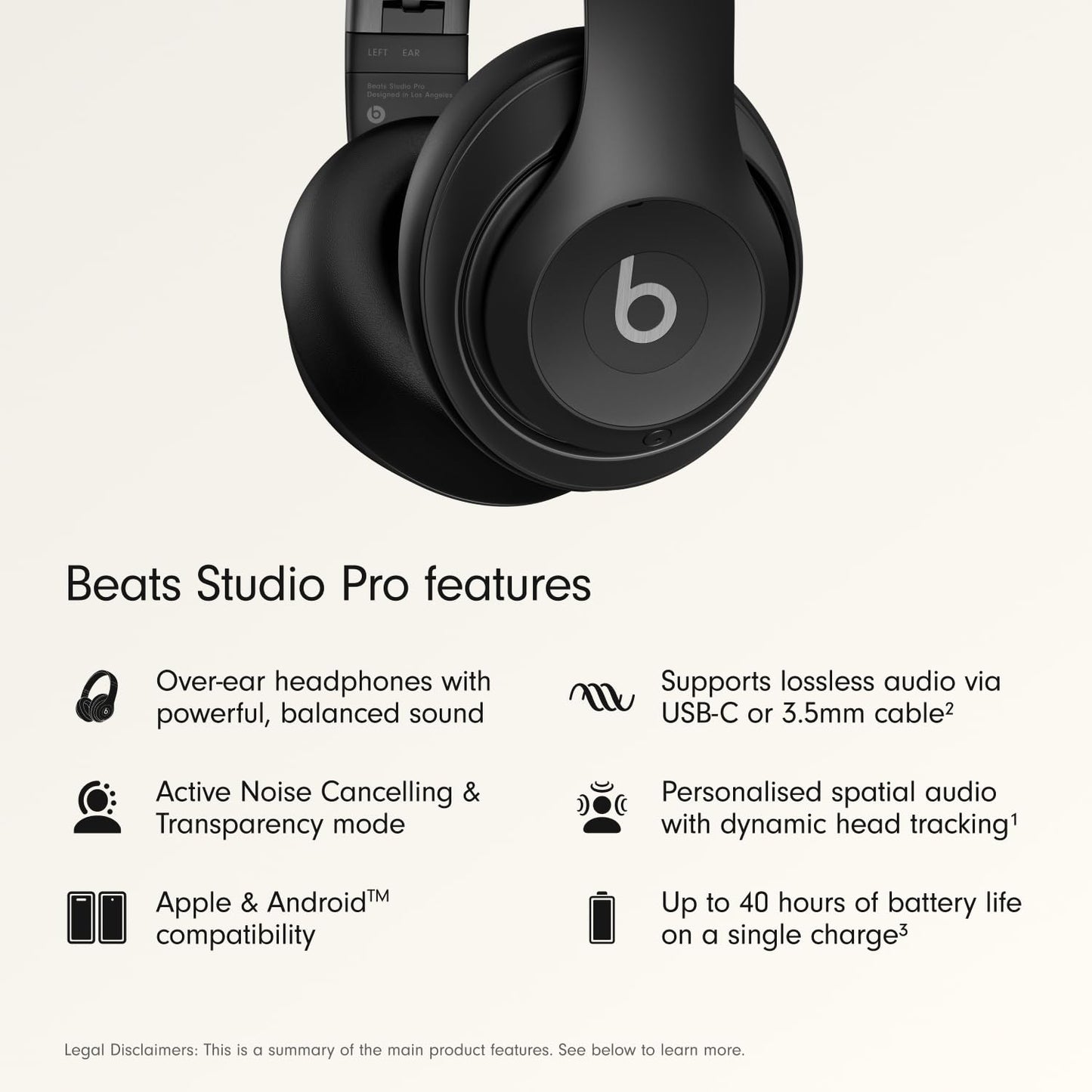 Beats Studio Pro - Black + AppleCare+