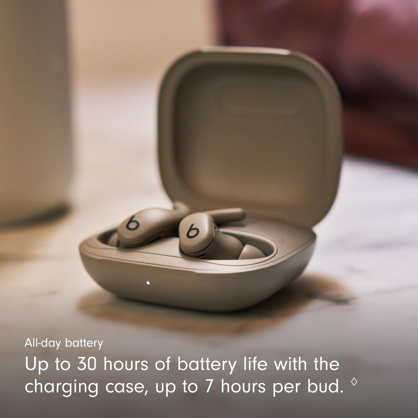 Beats - Powerbeats Fit - Wireless Noise-Cancelling Workout Earbuds with Ultimate Secure Fit, IPX4, Up to 30H of Battery Life & Charging case, Compatible with Apple & Android - Spark Orange