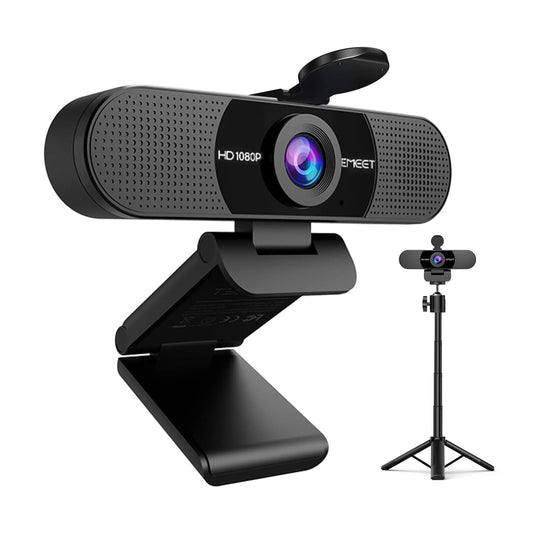 EMEET 1080P Webcam with Microphone, C960 Web Camera, 2 Mics Streaming Webcam, 90°FOV Computer Camera, Plug and Play USB Web Cam for Online Calling/Conferencing, Zoom/Teams/Facetime/YouTube, Laptop/PC