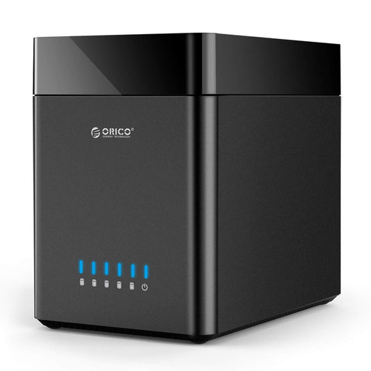 ORICO Tool-Free 5 Bay USB 3.0 3.5 Inch Magnetic-Type HDD Enclosure for 3.5" SATA External Hard Drive Enclosure SATA3.0 Support 90TB(5x18) -12V6.5A Power Adapter with Windows/Mac/Linux ABS Plastics