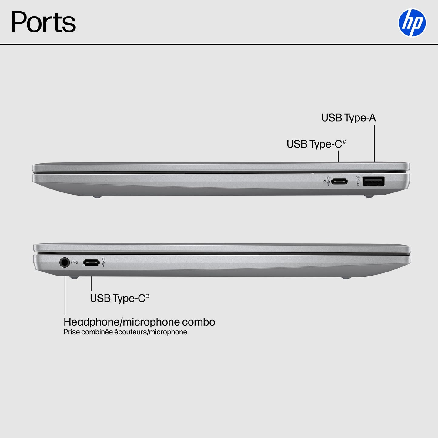 HP Chromebook 14 inch, Intel® Processor N100, 4GB RAM, 128GB UFS, HD(1366 x 768), Anti-Glare, HP True Vision 720p HD Camera w Privacy Shutter, Dual-Array mic, ChromeOS, Chalkboard Grey (14a-nf0036ca)