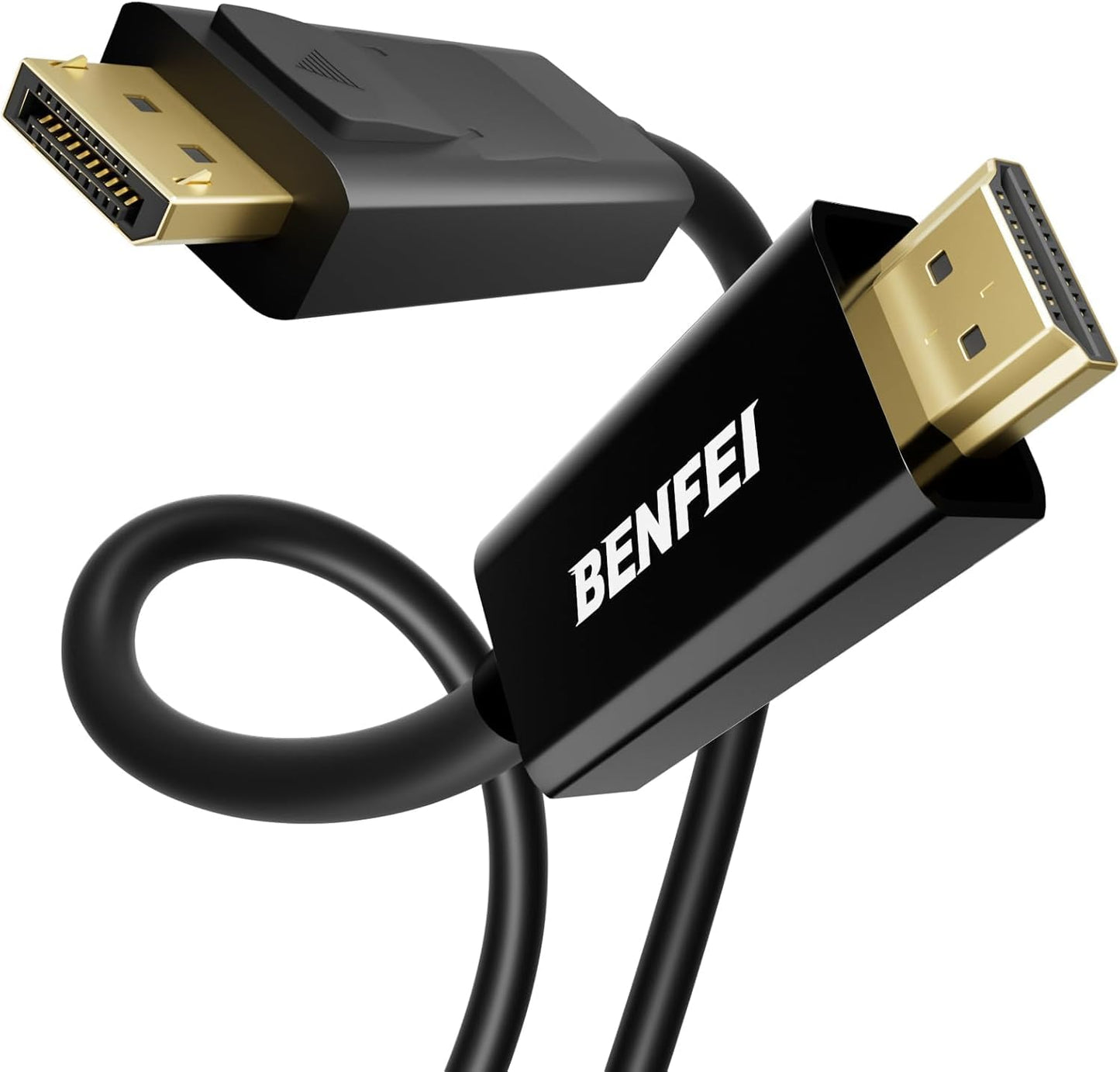 BENFEI 4K DisplayPort to HDMI 6 Feet Cable[Aluminum Shell, Nylon Braided], Uni-Direction DP 1.2 Computer to HDMI 1.4 Screen Cable Compatible with HP, ThinkPad, AMD, NVIDIA, Desktop and More
