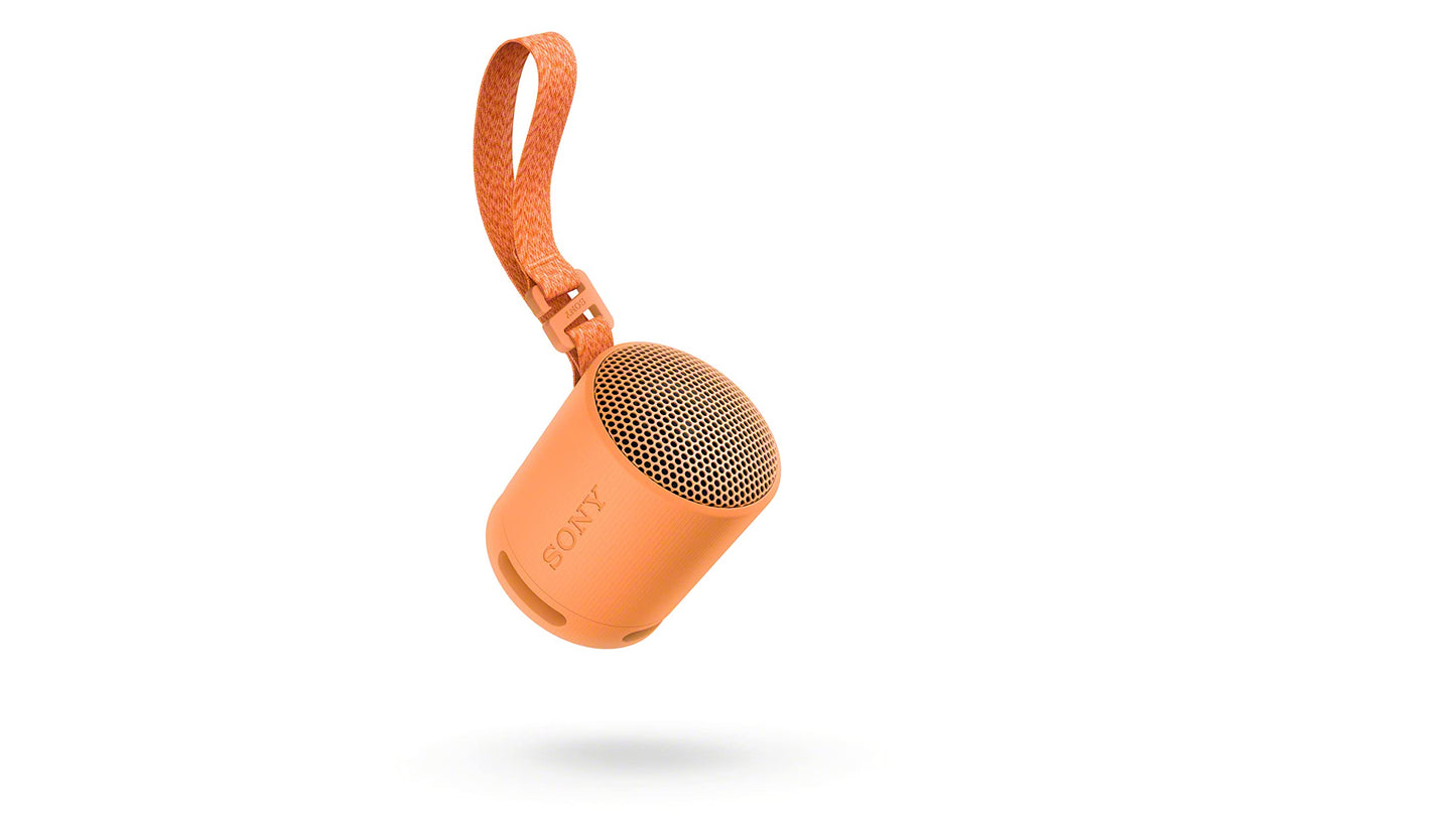 Sony SRS-XB100 Wireless Bluetooth Portable Lightweight Super-Compact Travel Speaker, Extra-Durable IP67 Waterproof & Dustproof, 16 Hour Battery, Versatile Strap, and Hands-Free Calling, Grey New