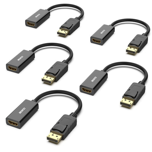 BENFEI DisplayPort to HDMI, Benfei Gold-Plated DP Display Port to HDMI Adapter (Male to Female) Compatible for Lenovo Dell HP and Other Brand