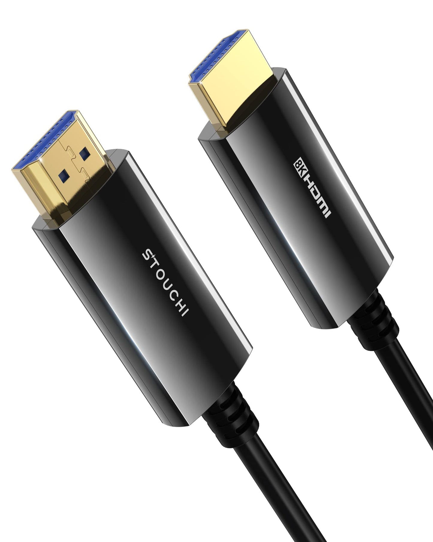 10K 8K HDMI Cables 2-Pack 6.6FT, Stouchi (Certified) 48Gbps Ultra High Speed HDMI® Cable for PS5 4K@120Hz Gaming, 8K@60Hz TVs, eARC Dolby Atmos Home Theater