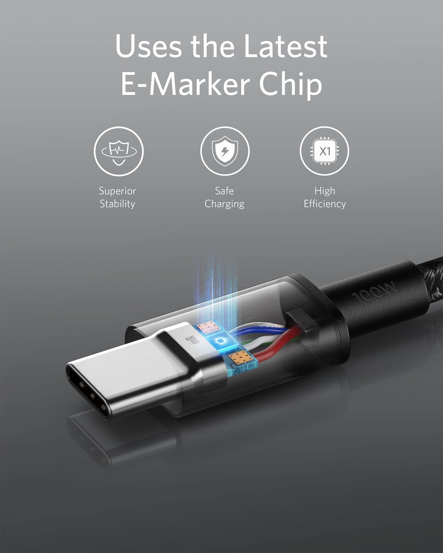 Anker USB C to USB C Cable (6FT, 2Pack), 100W USB C Charger Cord Fast Charging for iPhone 17/16 Series,MacBook Pro 2020,Pixel and More