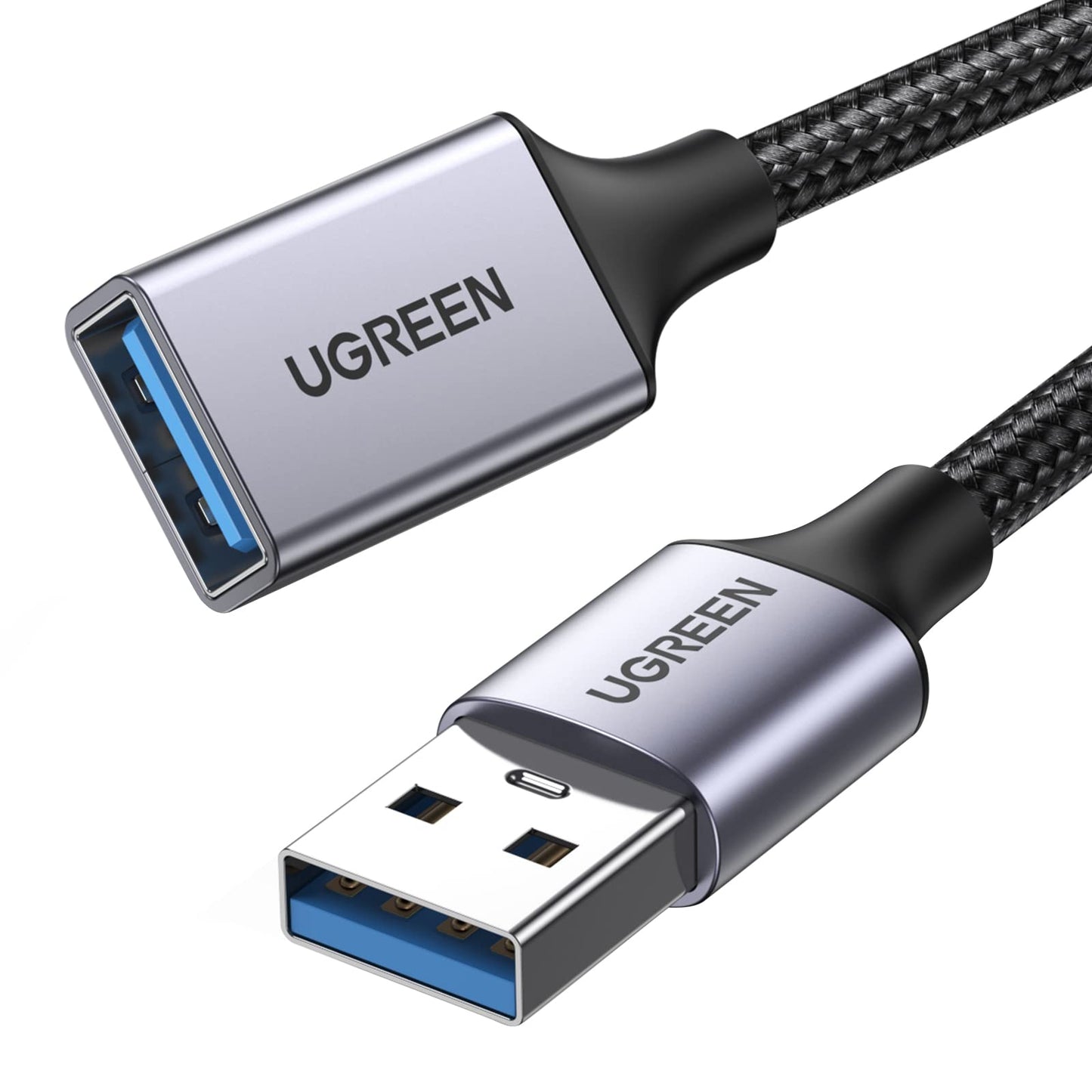 UGREEN USB Extension Cable 3.0 Extender Cord Nylon Braided A Male to Female Data Transfer Cable for Hard Drive, Hub, USB Sticks, Mouse, Keyboard, Xbox, Camera, Webcam, 6.6FT