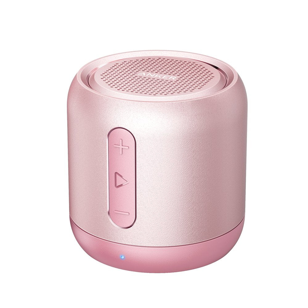 Anker SoundCore mini, Super-Portable Bluetooth Speaker with 15-Hour Playtime（with FM Radio）, 66-Foot Bluetooth Range, Enhanced Bass, Noise-Cancelling Microphone（for Leisure and Work Use）
