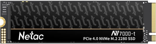 Netac 1TB PCIe Gen4x4 M.2 SSD Up to 7,300 MB/s NVMe Internal Gaming SSD with All-in-one Aluminum Heatspreader High-Performance Storage for Laptop PCs and Desktop, Works with PS5, NV7000-t