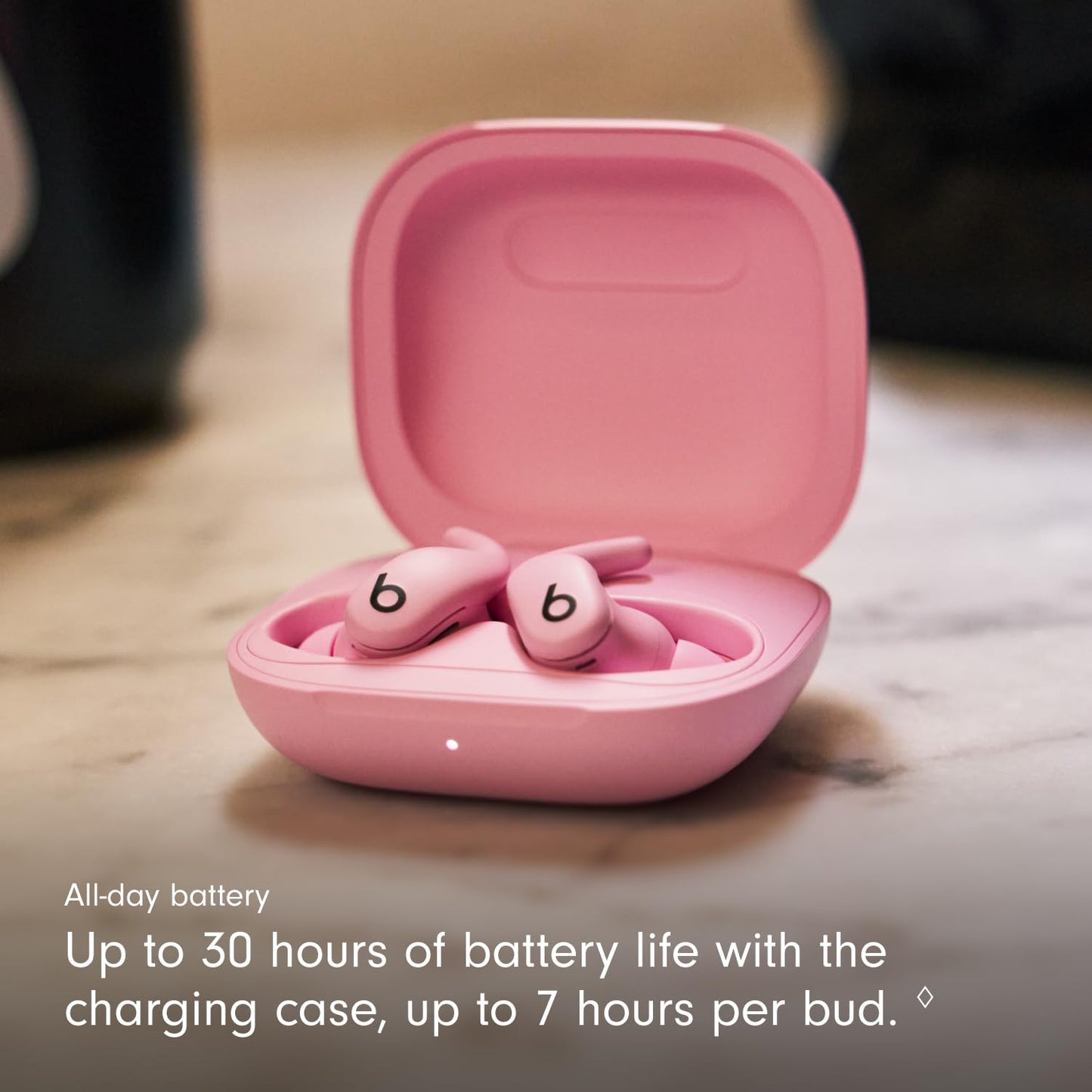 Beats - Powerbeats Fit - Wireless Noise-Cancelling Workout Earbuds with Ultimate Secure Fit, IPX4, Up to 30H of Battery Life & Charging case, Compatible with Apple & Android - Spark Orange