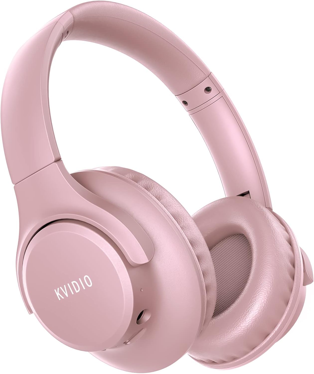 KVIDIO Bluetooth Headphones Over Ear, 65 Hours Wireless Headphones with Microphone, Foldable Lightweight HiFi Stereo Headset with Deep Bass for Travel Work Laptop PC Cellphone
