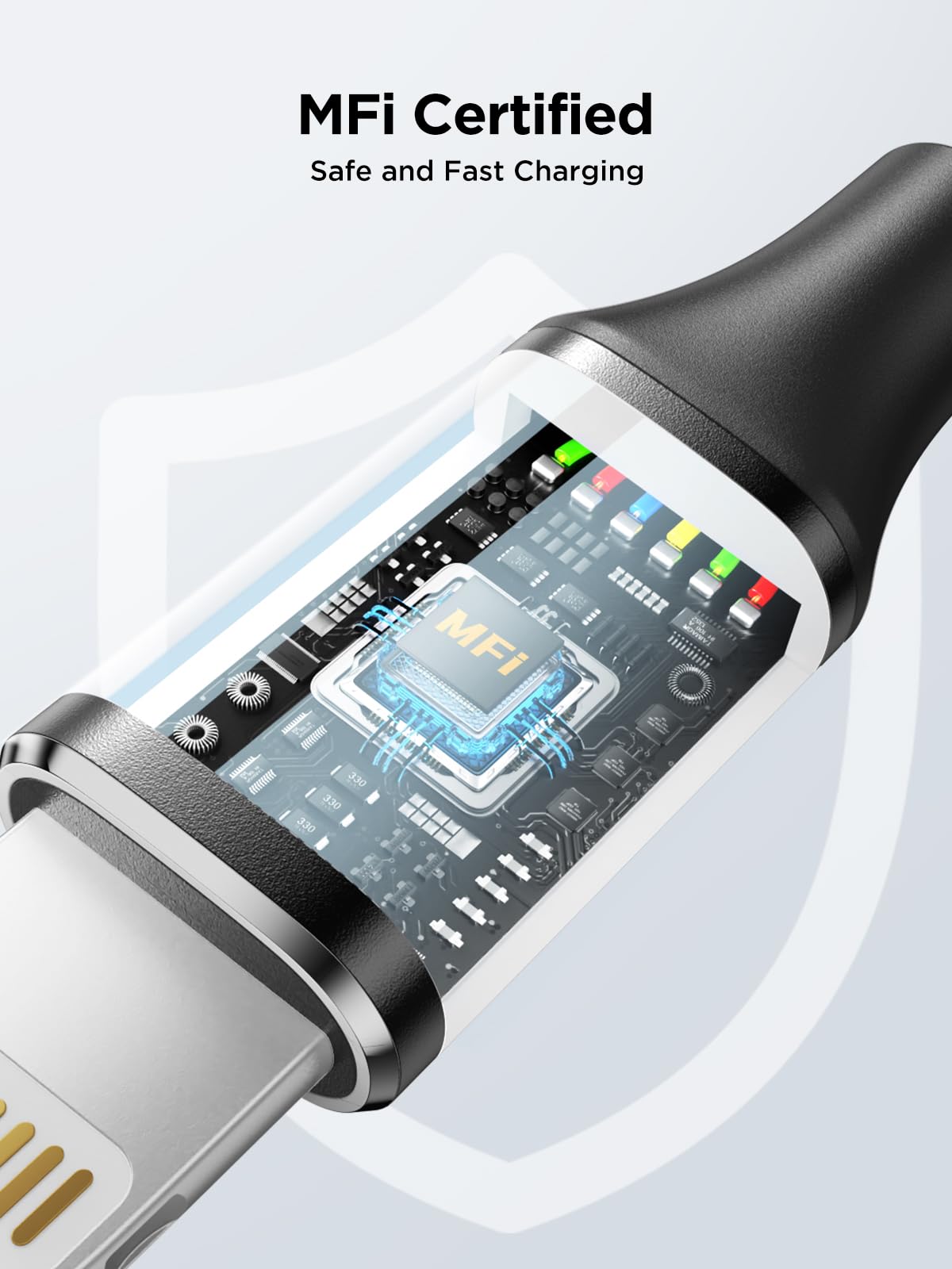 iPhone Charger [Apple MFi Certified] 6FT USB Charger Cable Fast Charging USB to Lightning Cable Braided Cord Compatible with iPhone 14 13 12 11 Pro Max XR XS X 8 7 6 Plus SE, iPad