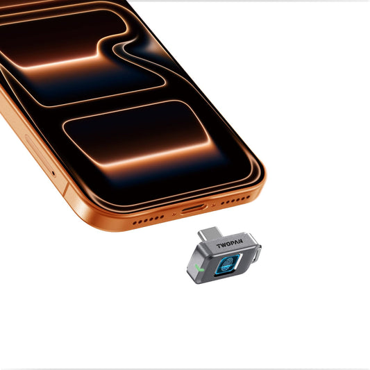 TWOPAN 256GB Portable Nano SSD with Fingerprint Lock, USB-C External SSD Hard Drive, Compatible with iPhone 17/16/15, MacBook, iPad, Steam Deck, PS5, Selfie Stick, Android, Travel and Backup