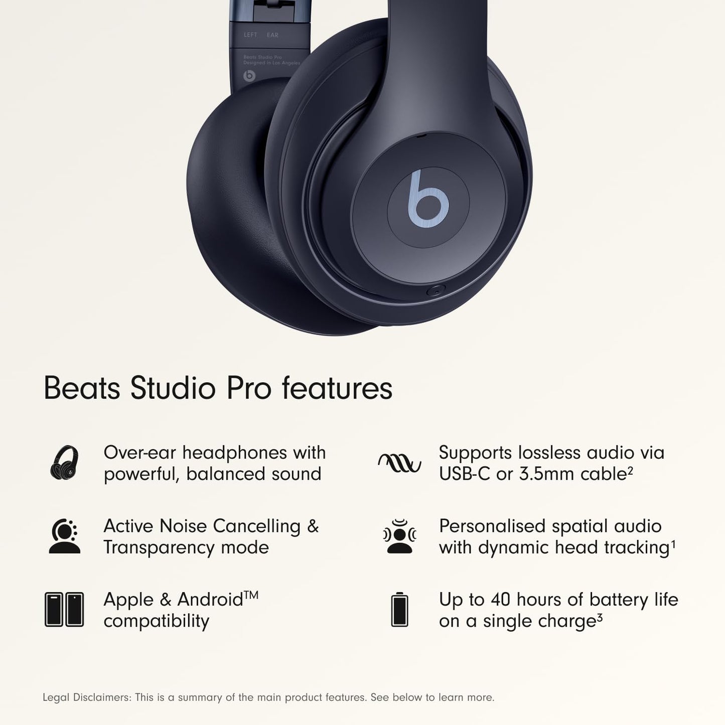 Beats Studio Pro - Black + AppleCare+