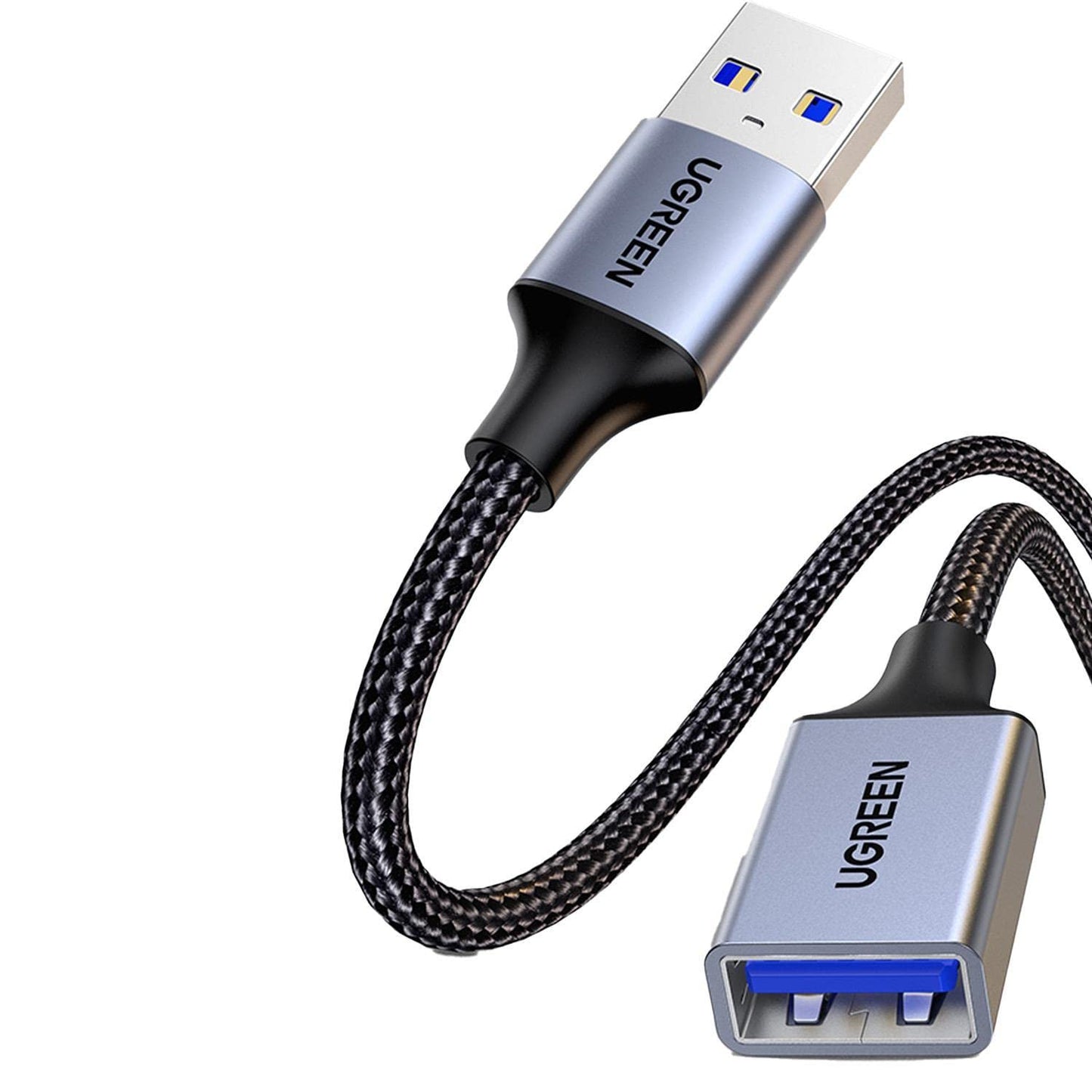 UGREEN USB Extension Cable 3.0 Extender Cord Nylon Braided A Male to Female Data Transfer Cable for Hard Drive, Hub, USB Sticks, Mouse, Keyboard, Xbox, Camera, Webcam, 6.6FT