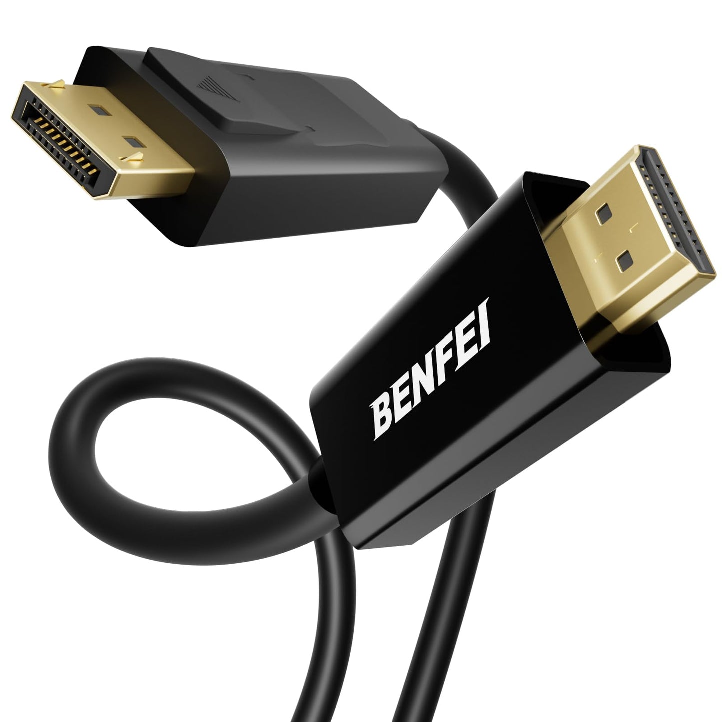 BENFEI 4K DisplayPort to HDMI 6 Feet Cable[Aluminum Shell, Nylon Braided], Uni-Direction DP 1.2 Computer to HDMI 1.4 Screen Cable Compatible with HP, ThinkPad, AMD, NVIDIA, Desktop and More