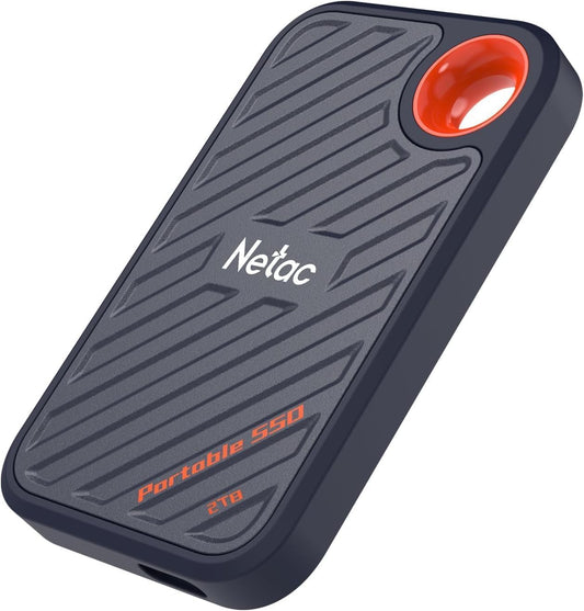Netac 512GB Extreme Portable SSD External Solid State Drives Up to 2000MB/s Read 1700MB/s Write Speed, USB 3.2 Gen.2 Business Travel Essential, ZX20