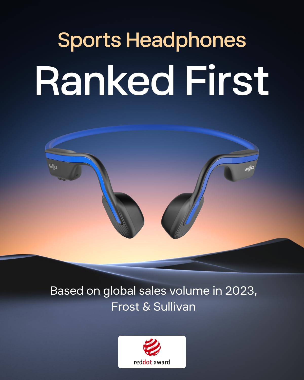 Shokz (AfterShokz) OpenMove - Open-Ear Bluetooth Sport Headphones - Bone Conduction Wireless Earphones - Sweatproof for Running and Workouts, with Sticker Pack (Grey)