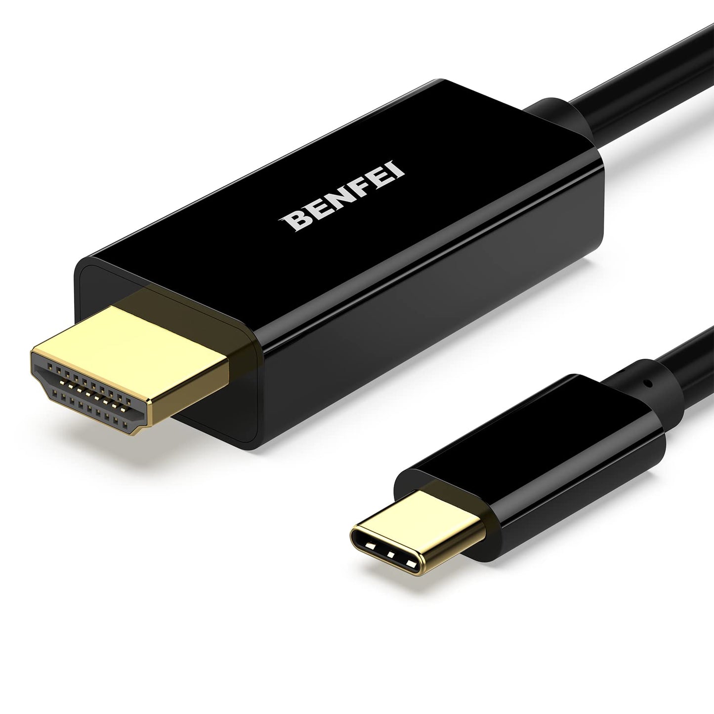 BENFEI USB C to HDMI 6 Feet Cable [4K@60Hz, Aluminum Shell, Nylon Braided], Thunderbolt 3/4 Compatible with iPhone 15 Pro/Max, MacBook Pro/Air 2023, iPad Pro, Surface Book 2, Galaxy S23 and More