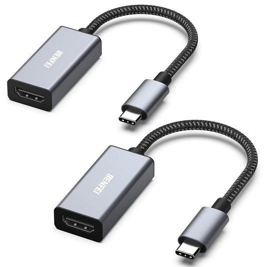 BENFEI USB C to HDMI Adapter 4K@60Hz, USB Type-C to HDMI Adapter [Thunderbolt 3/4/5 Compatible] with iPhone 15 Pro/Max, MacBook Pro/Air 2023, iPad Pro, iMac, S23, XPS 17, Surface Book