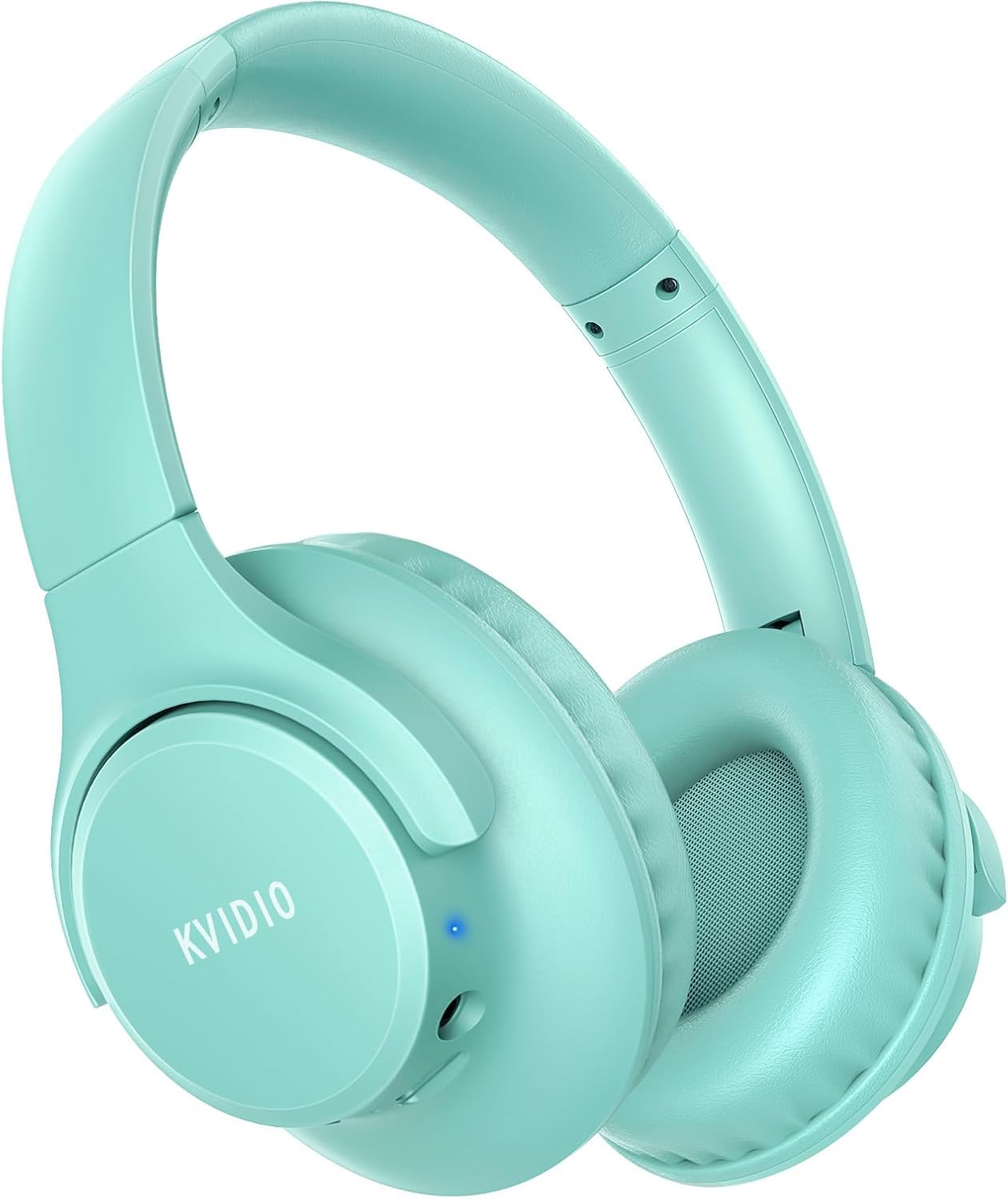 KVIDIO Bluetooth Headphones Over Ear, 65 Hours Wireless Headphones with Microphone, Foldable Lightweight HiFi Stereo Headset with Deep Bass for Travel Work Laptop PC Cellphone