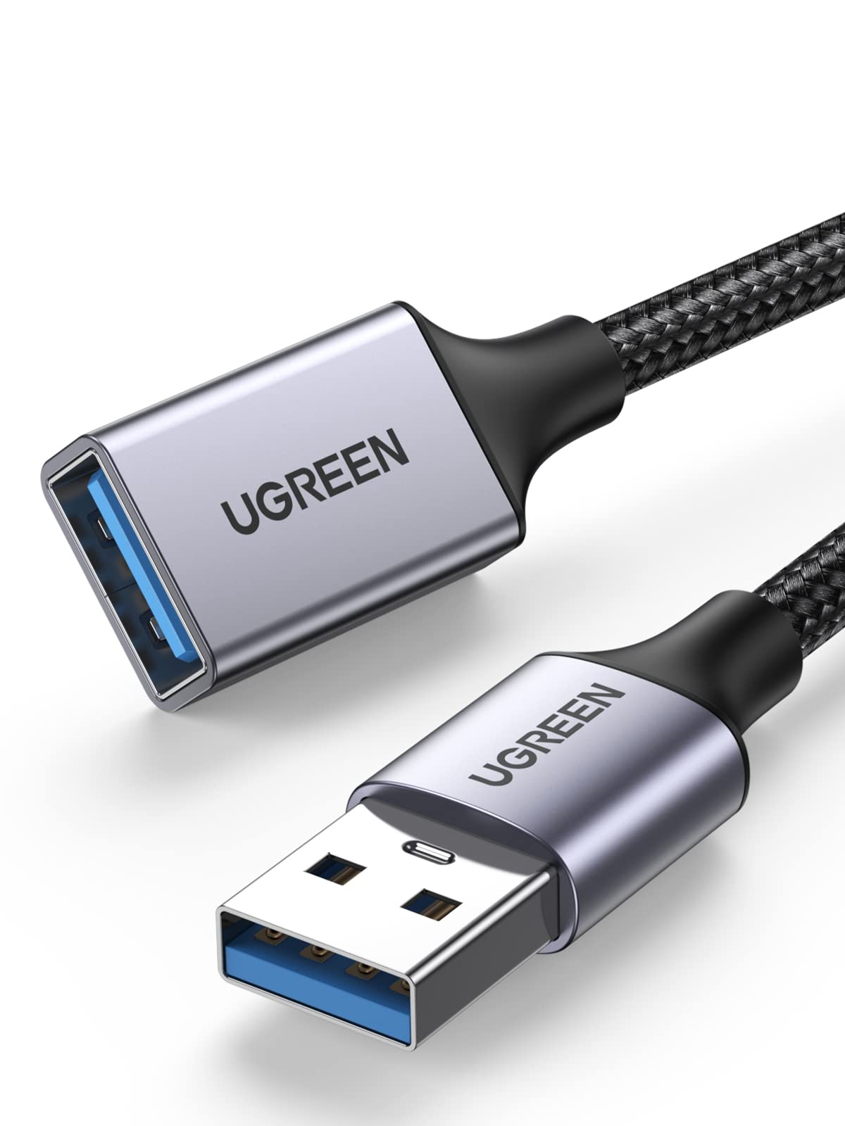 UGREEN USB Extension Cable 3.0 Extender Cord Nylon Braided A Male to Female Data Transfer Cable for Hard Drive, Hub, USB Sticks, Mouse, Keyboard, Xbox, Camera, Webcam, 6.6FT