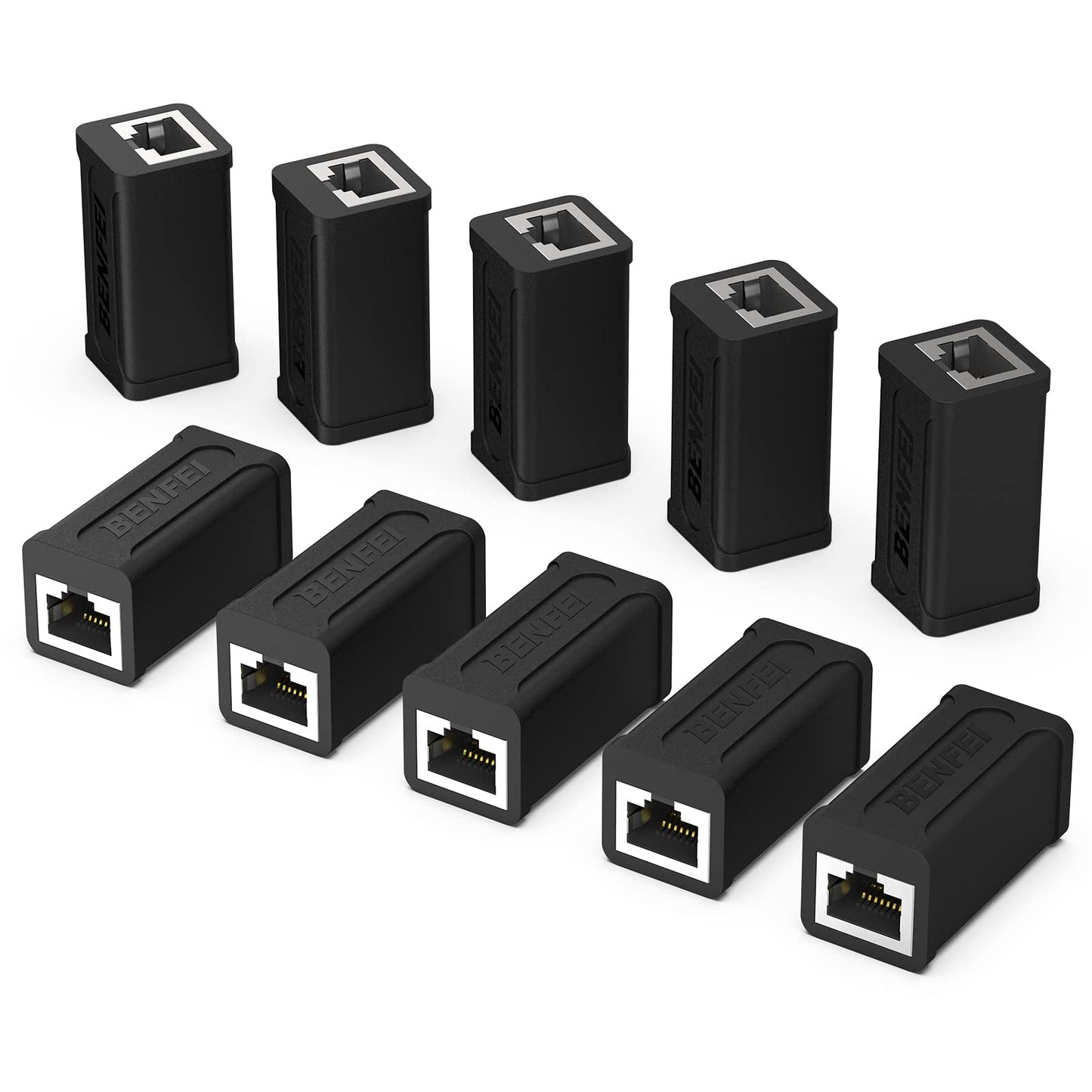 RJ45 Inline Coupler, BENFEI 5 Pack Cat7 Cat6 Cat5e Ethernet Extender 10Gbps Coupler Female to Female